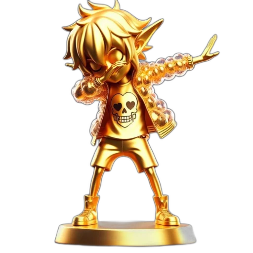 weapon, sword, concept art, 3d render, pixel art, golden, 3d-rendered, figurine transparent PNG cut-out