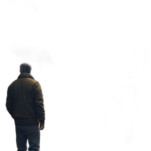 jacket, staff, robot, face transparent PNG cut-out