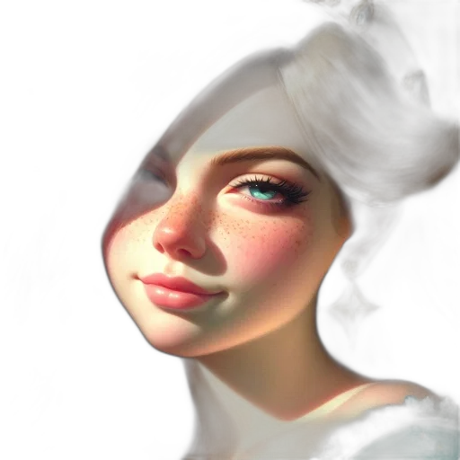 face, mask, dress, hat, photorealistic, 3d render, concept art, fantasy art transparent PNG cut-out
