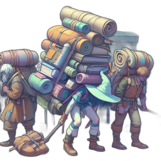 robot, weapon, staff, sword, concept art, fantasy art, watercolor, cyberpunk transparent PNG cut-out