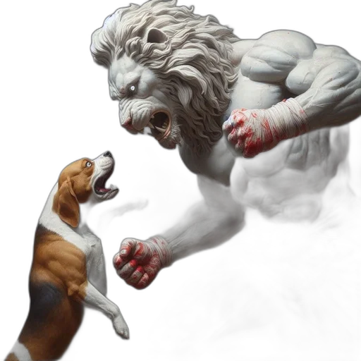 animal, creature, concept art, photorealistic, fantasy art, comic book art, statue, lion transparent PNG cut-out