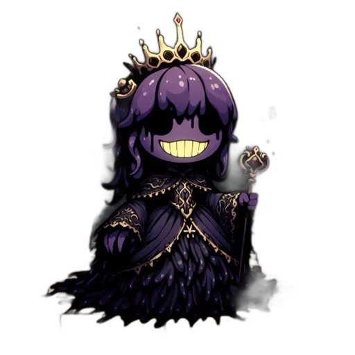 crown, staff, creature, mask, concept art, pixel art, fantasy art, 3d render transparent PNG cut-out