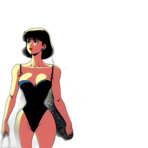 dress, weapon, comic book art, concept art, cartoon, 3d render, outer space, confident transparent PNG cut-out