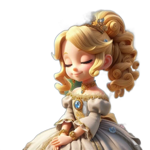 dress, staff, crown, fantasy art, concept art, oil painting, 3d render, pastel transparent PNG cut-out