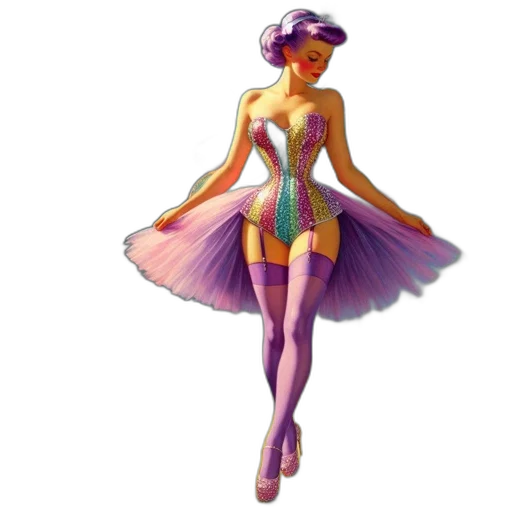 dress, concept art, fantasy art, pixel art, 3d render, pastel, colorful, neon transparent PNG cut-out