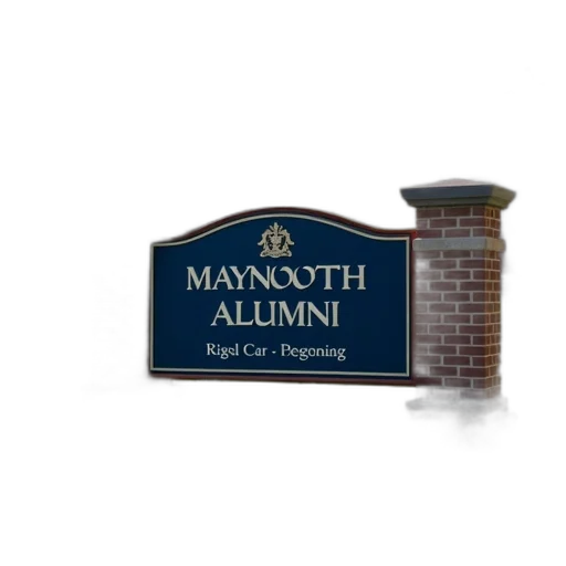 building, 3d render, sign, reads, maynooth, alumni, made, pennsylvania transparent PNG cut-out