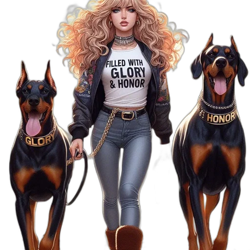 jacket, animal, cartoon, concept art, comic book art, fantasy art, woman, walks transparent PNG cut-out