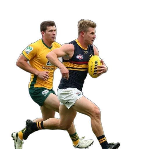 two, afl, players, field, during, game, between, australian transparent PNG cut-out