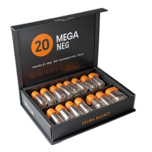 box, mega, neg, capsule, pack, shown transparent PNG cut-out
