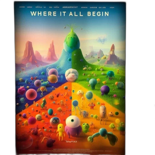 concept art, outer space, underwater, promotional, poster, where, all, begins transparent PNG cut-out