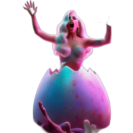 dress, creature, food, animal, 3d render, concept art, vaporwave, photorealistic transparent PNG cut-out