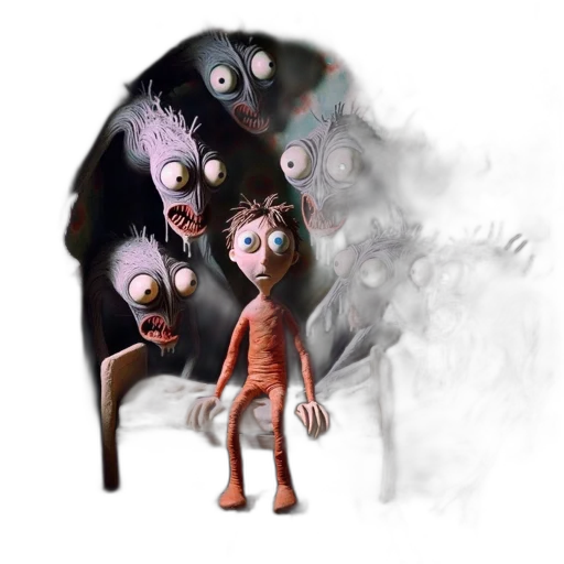mask, creature, staff, face, concept art, fantasy art, 3d render, comic book art transparent PNG cut-out