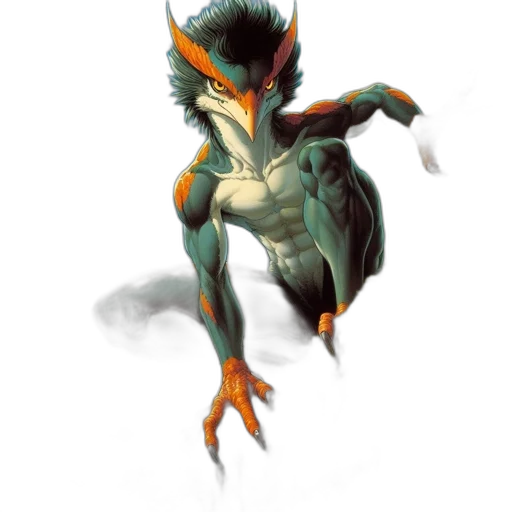 creature, dragon, animal, mask, concept art, fantasy art, 3d render, watercolor transparent PNG cut-out