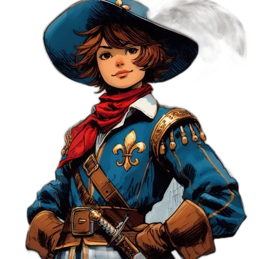 staff, jacket, hat, face, fantasy art, concept art, pixel art, comic book art transparent PNG cut-out