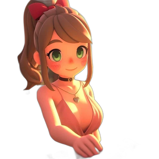 dress, crown, face, creature, 3d render, anime, pixel art, concept art transparent PNG cut-out