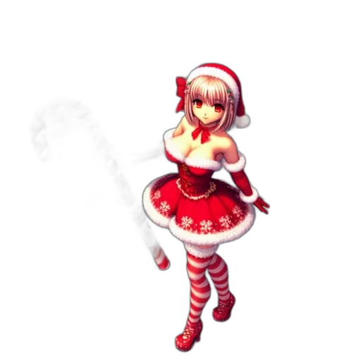staff, dress, robot, pixel art, 3d render, concept art, fantasy art, red transparent PNG cut-out