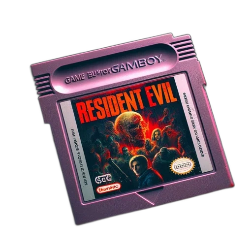 pixel art, concept art, red, humorous, modification, game, boy, cartridge transparent PNG cut-out