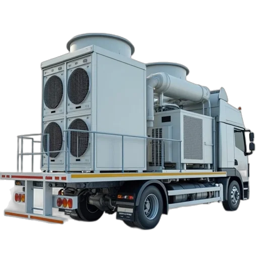 3d render, packaged, carrier, system, air, handling, unit transparent PNG cut-out