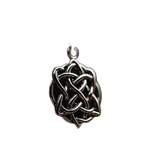 jewelry, crown, staff, 3d render, celtic, knot, necklace, black transparent PNG cut-out
