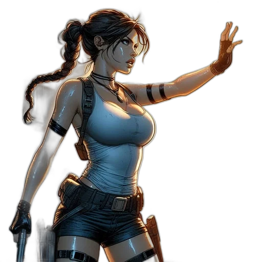 weapon, concept art, comic book art, cyberpunk, fantasy art, urban, setting, features transparent PNG cut-out