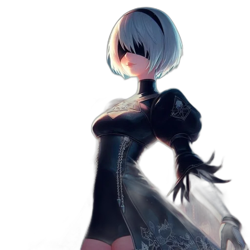 dress, robot, jacket, crown, concept art, fantasy art, anime, cyberpunk transparent PNG cut-out