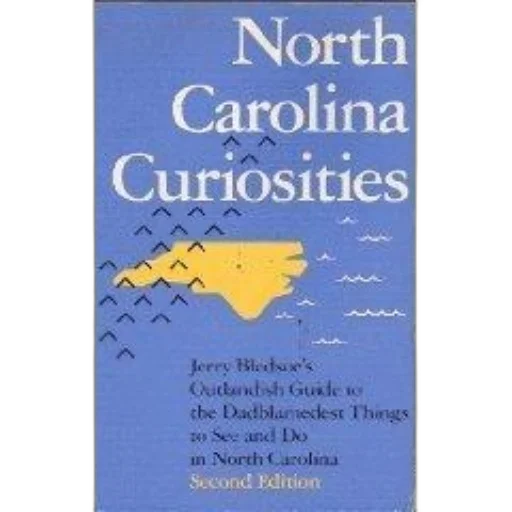 north, carolina, curiosities, book, cover, blue, background, featuring transparent PNG cut-out