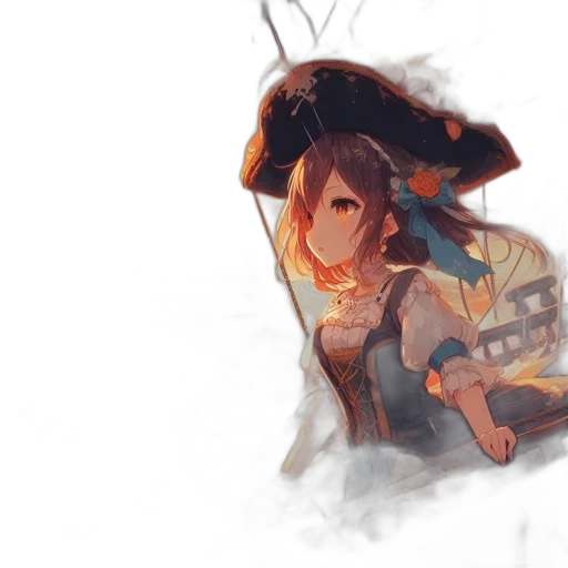 weapon, sword, crown, hat, concept art, fantasy art, watercolor, anime transparent PNG cut-out