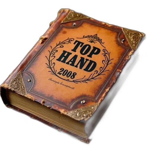 concept art, worn, leather-bound, book, faded, cover, featuring, title transparent PNG cut-out