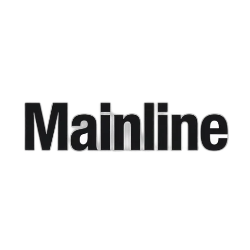 image, displays, word, mainline, stylized, bold, font, white transparent PNG cut-out