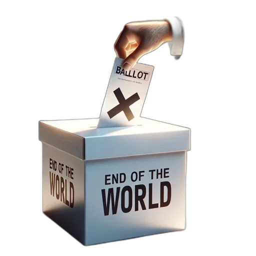 weapon, sword, person, casts, ballot, marked, into, box transparent PNG cut-out