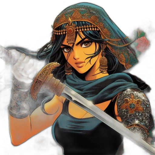 sword, weapon, fantasy art, concept art, comic book art, pixel art, elegant, figure transparent PNG cut-out