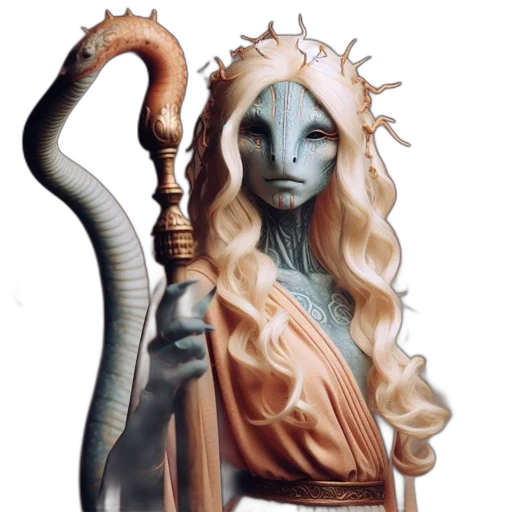 staff, creature, fantasy art, concept art, 3d render, photorealistic, image, portrays transparent PNG cut-out