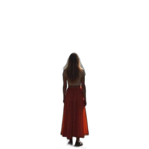 dress, staff, hair, jacket, 3d render, concept art, photorealistic, outer space transparent PNG cut-out