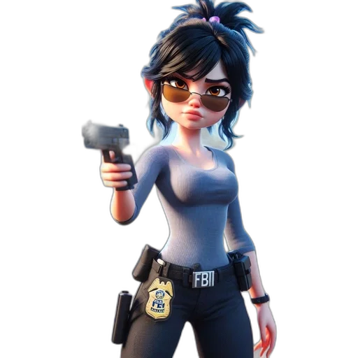 weapon, staff, jacket, face, concept art, 3d render, pixel art, cartoon transparent PNG cut-out