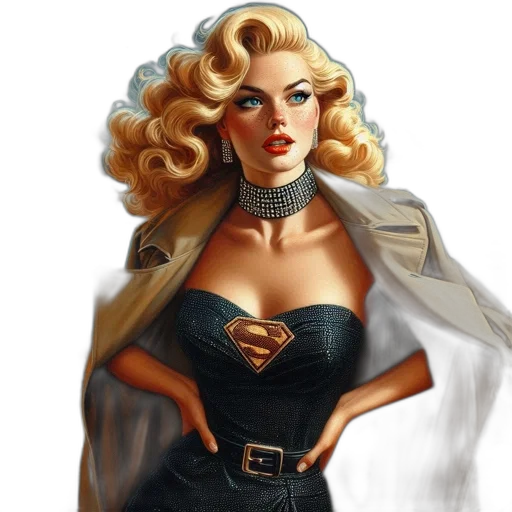 comic book art, fantasy art, concept art, photorealistic, earth tones, golden, woman, blonde transparent PNG cut-out
