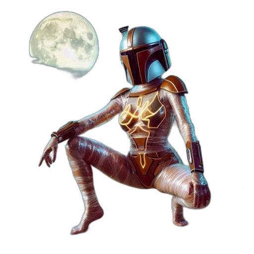 robot, mask, concept art, fantasy art, comic book art, pixel art, outer space, figure transparent PNG cut-out