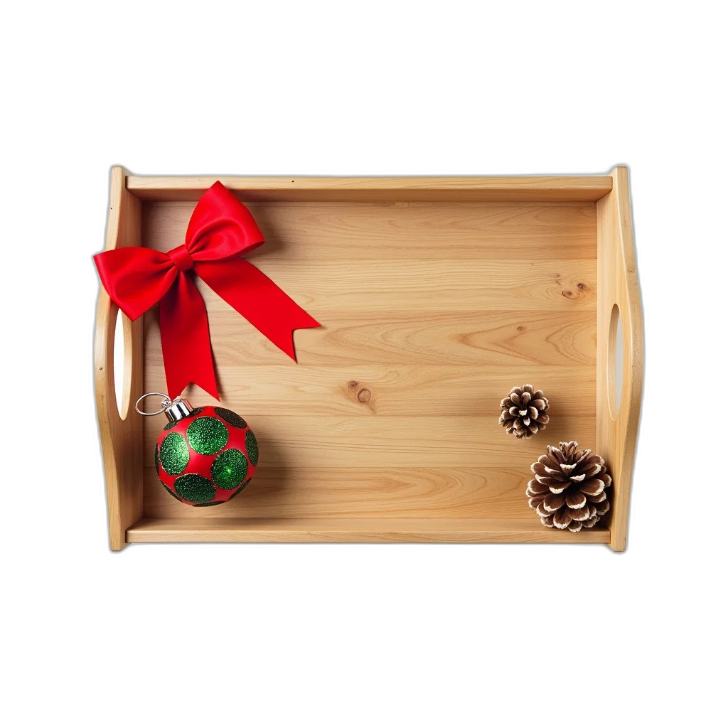 furniture, jewelry, food, 3d render, photorealistic, wooden, tray, red transparent PNG cut-out
