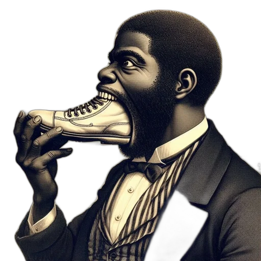 shoes, face, mask, cartoon, photorealistic, comic book art, enigmatic, image transparent PNG cut-out