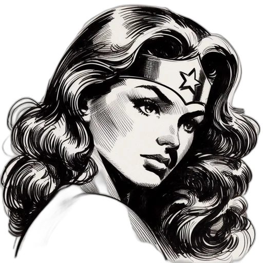 crown, comic book art, cartoon, pencil sketch, fantasy art, vintage, styled, black transparent PNG cut-out