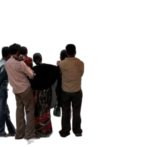 staff, jacket, 3d render, group, people, stand, beach, under transparent PNG cut-out