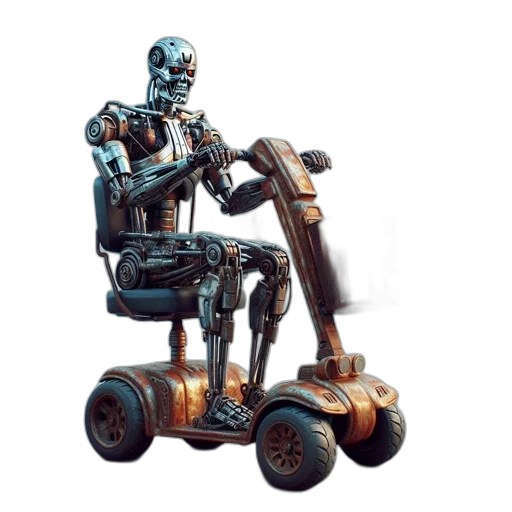 robot, car, furniture, staff, concept art, cyberpunk, 3d render, fantasy art transparent PNG cut-out