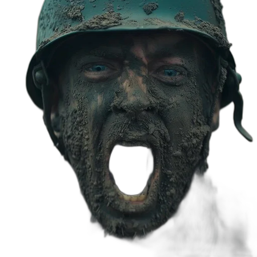 face, mask, creature, hat, photorealistic, concept art, 3d render, fantasy art transparent PNG cut-out