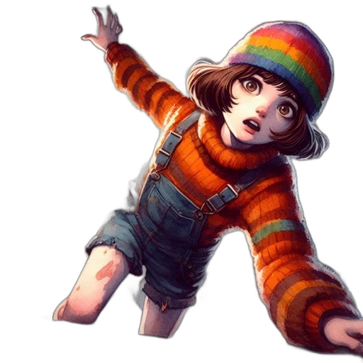 hat, creature, animal, jacket, watercolor, concept art, pixel art, fantasy art transparent PNG cut-out