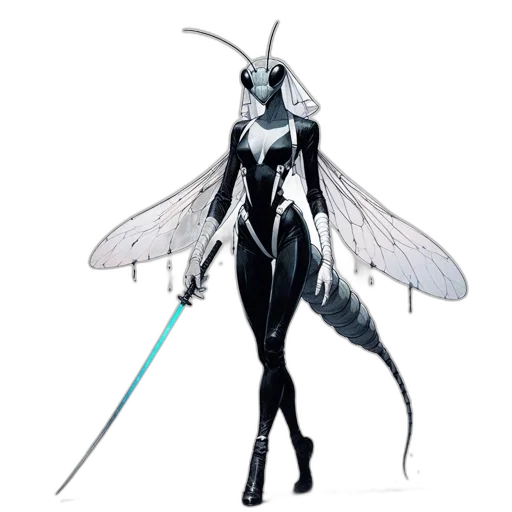 creature, animal, staff, concept art, fantasy art, pixel art, comic book art, monochrome transparent PNG cut-out