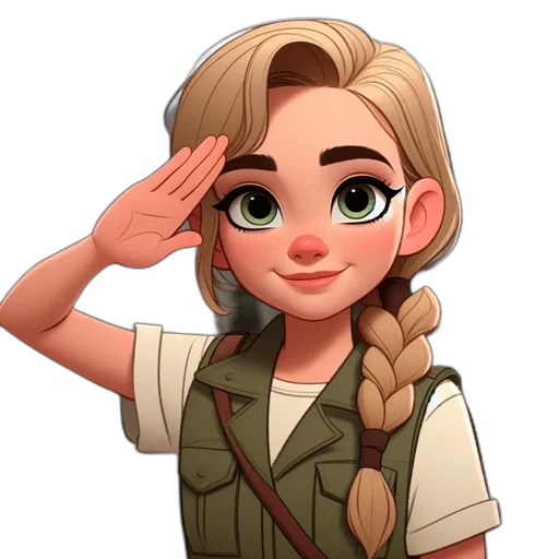 staff, face, jacket, cartoon, pixel art, anime, concept art, earth tones transparent PNG cut-out