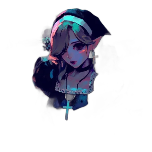 crown, hat, face, mask, pixel art, concept art, anime, watercolor transparent PNG cut-out