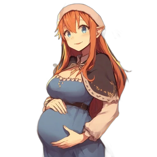 dress, dragon, hat, staff, anime, pixel art, concept art, fantasy art transparent PNG cut-out