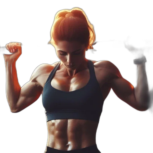 photorealistic, 3d render, concept art, oil painting, athlete, workout, gear, performs transparent PNG cut-out