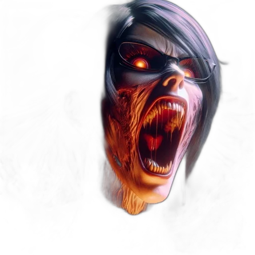 face, mask, creature, comic book art, concept art, photorealistic, 3d render, intensely transparent PNG cut-out