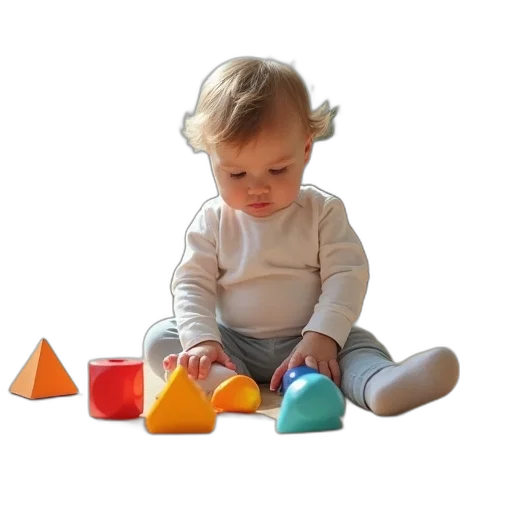 hat, baby, playing, toy, shapes, floor transparent PNG cut-out